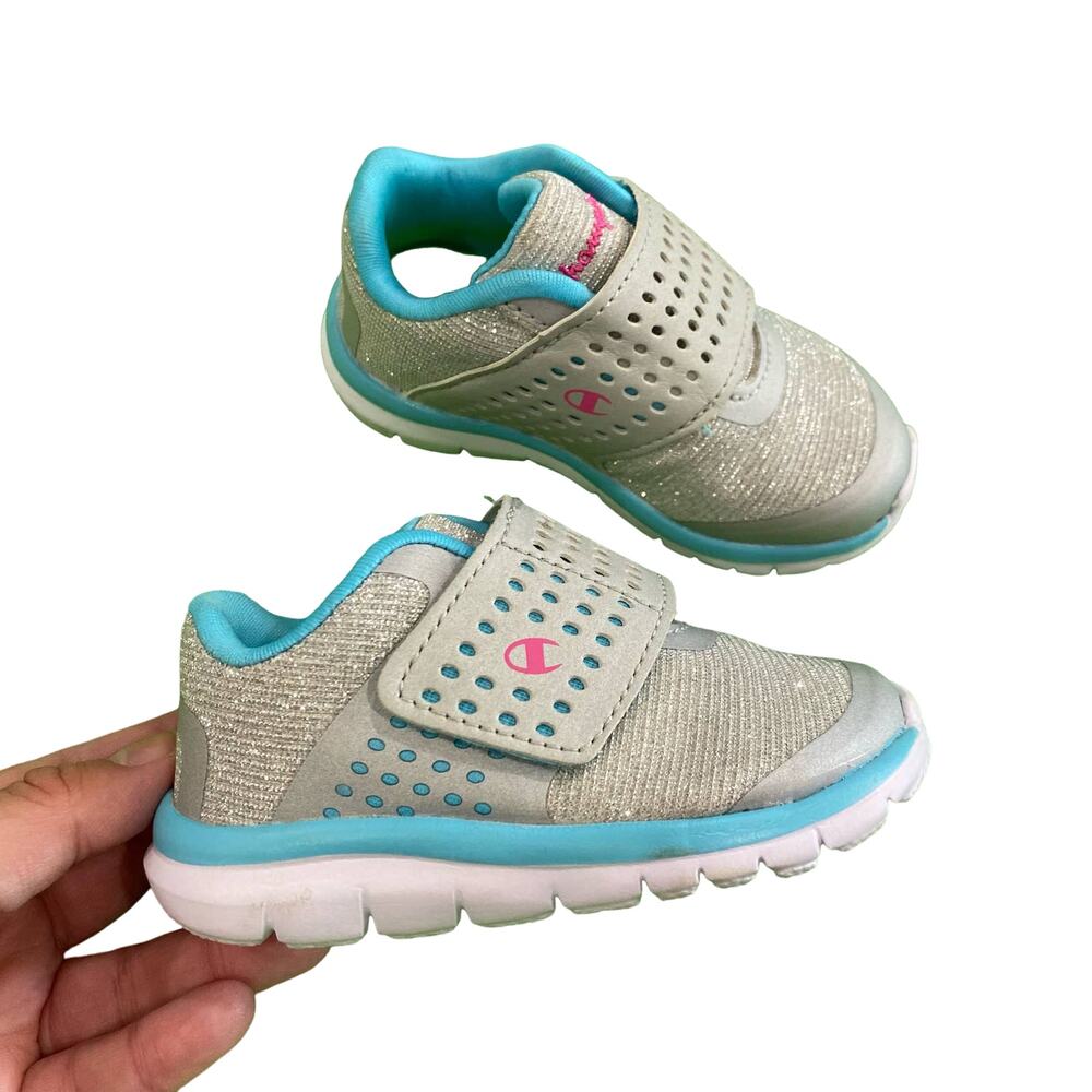 Champion Toddler Girls Silver Sparkle Sneakers 5T